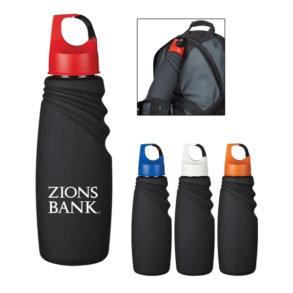 24 Oz. Matte Finish Crest Carabiner Sports Bottle - 24 Oz. Matte Finish Crest Carabiner Sports Bottle - Image 0 of 11