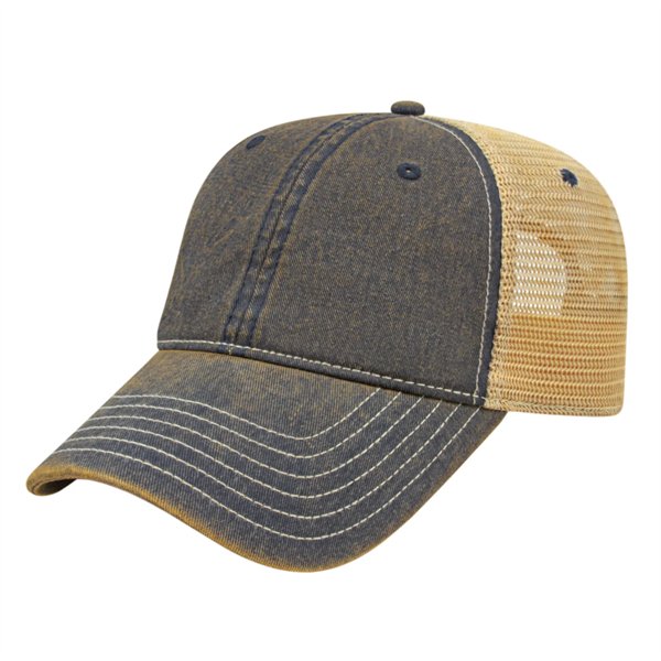 Premium Vintage Washed Mesh Back Cap - Premium Vintage Washed Mesh Back Cap - Image 3 of 6