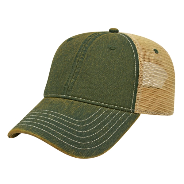 Premium Vintage Washed Mesh Back Cap - Premium Vintage Washed Mesh Back Cap - Image 4 of 6