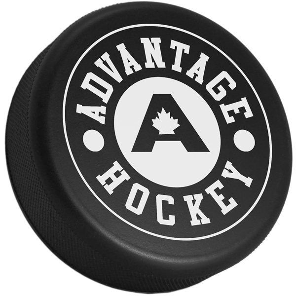 Custom Hockey Puck Stress Reliever - black or pink