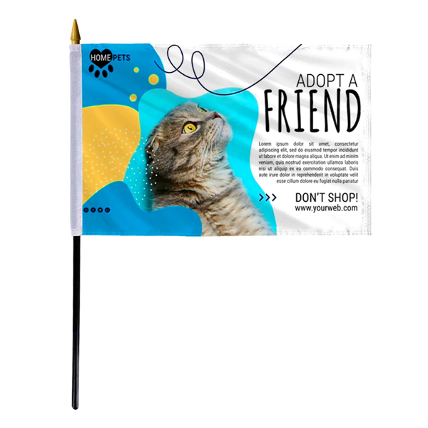 8" x 12" Custom Stick Flag - Digital Print - 8" x 12" Custom Stick Flag - Digital Print - Image 0 of 0