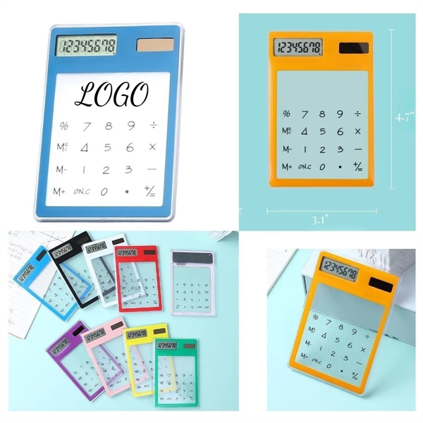 Solar Powered Transparent Touch Screen Calculator - Solar Powered Transparent Touch Screen Calculator - Image 0 of 1