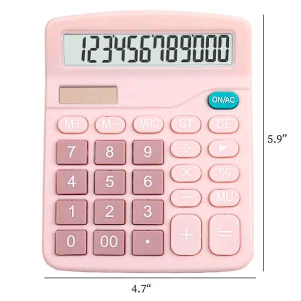 12 Digit Solar And Battery Dual Power Desktop Calculator - 12 Digit Solar And Battery Dual Power Desktop Calculator - Image 1 of 1
