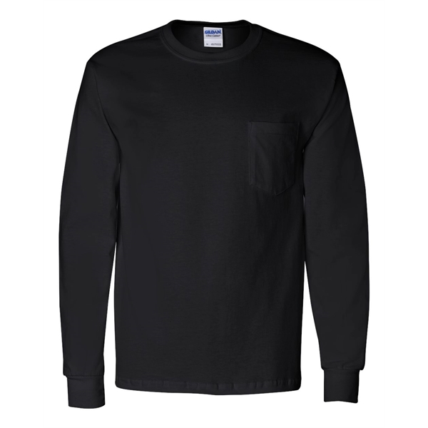 Gildan Ultra Cotton® Long Sleeve Pocket T-Shirt - Gildan Ultra Cotton® Long Sleeve Pocket T-Shirt - Image 1 of 18