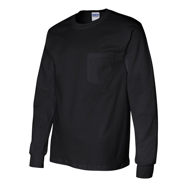 Gildan Ultra Cotton® Long Sleeve Pocket T-Shirt - Gildan Ultra Cotton® Long Sleeve Pocket T-Shirt - Image 2 of 18