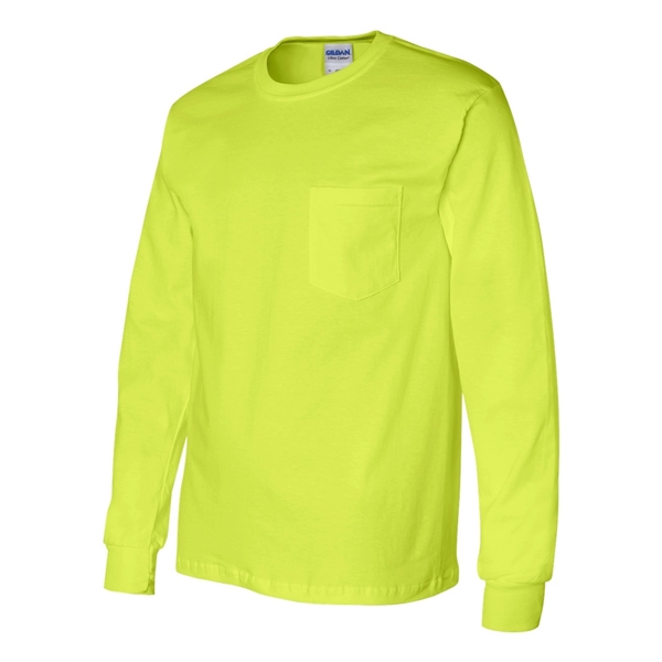 Gildan Ultra Cotton® Long Sleeve Pocket T-Shirt - Gildan Ultra Cotton® Long Sleeve Pocket T-Shirt - Image 8 of 18