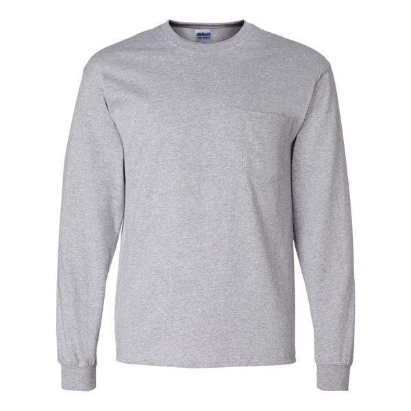 Gildan Ultra Cotton® Long Sleeve Pocket T-Shirt - Gildan Ultra Cotton® Long Sleeve Pocket T-Shirt - Image 10 of 18