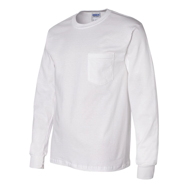 Gildan Ultra Cotton® Long Sleeve Pocket T-Shirt - Gildan Ultra Cotton® Long Sleeve Pocket T-Shirt - Image 14 of 18