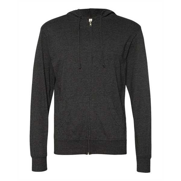Independent Trading Co. Lightweight Jersey Full-Zip Hoode... - Independent Trading Co. Lightweight Jersey Full-Zip Hoode... - Image 8 of 17