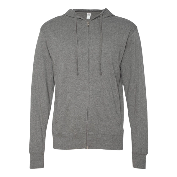 Independent Trading Co. Lightweight Jersey Full-Zip Hoode... - Independent Trading Co. Lightweight Jersey Full-Zip Hoode... - Image 14 of 17