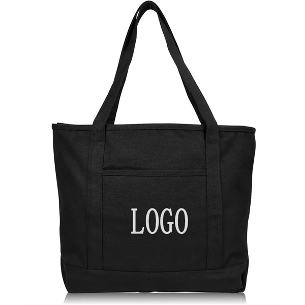 Shopper canvas tote bag with 1 color stamp - Shopper canvas tote bag with 1 color stamp - Image 0 of 4