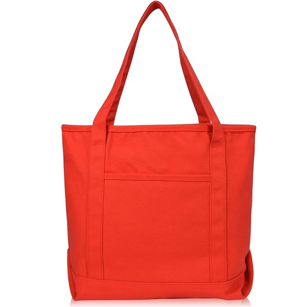 Shopper canvas tote bag with 1 color stamp - Shopper canvas tote bag with 1 color stamp - Image 2 of 4