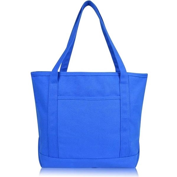 Shopper canvas tote bag with 1 color stamp - Shopper canvas tote bag with 1 color stamp - Image 3 of 4
