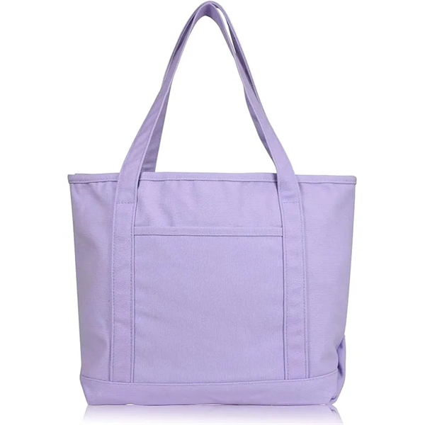 Shopper canvas tote bag with 1 color stamp - Shopper canvas tote bag with 1 color stamp - Image 4 of 4
