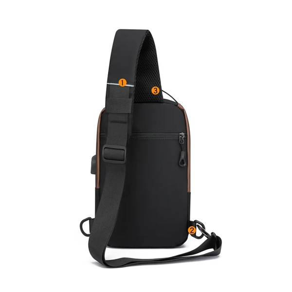 Waterproof PU business casual shoulder bag - Waterproof PU business casual shoulder bag - Image 4 of 9