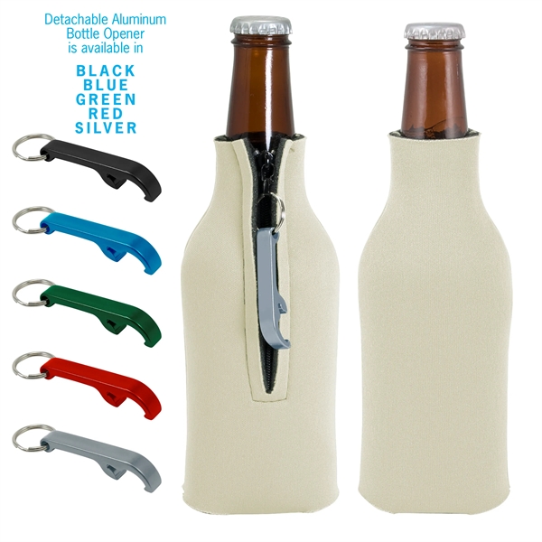 Zippered Bottle Coolie™ With Opener - Zippered Bottle Coolie™ With Opener - Image 7 of 27
