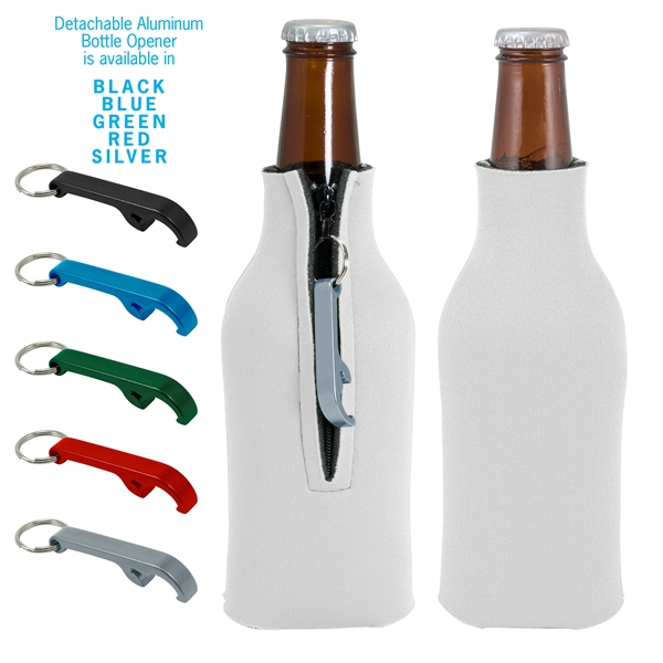 Zippered Bottle Coolie™ With Opener - Zippered Bottle Coolie™ With Opener - Image 8 of 27