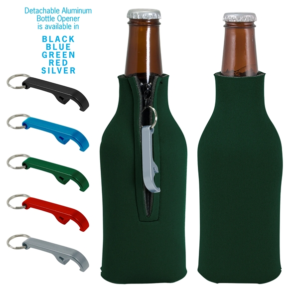 Zippered Bottle Coolie™ With Opener - Zippered Bottle Coolie™ With Opener - Image 18 of 27