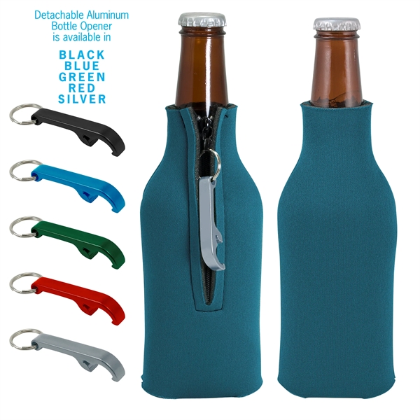 Zippered Bottle Coolie™ With Opener - Zippered Bottle Coolie™ With Opener - Image 19 of 27