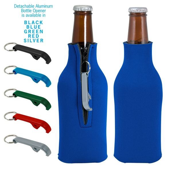 Zippered Bottle Coolie™ With Opener - Zippered Bottle Coolie™ With Opener - Image 21 of 27