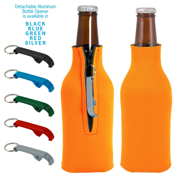 Zippered Bottle Coolie™ With Opener - Zippered Bottle Coolie™ With Opener - Image 23 of 27