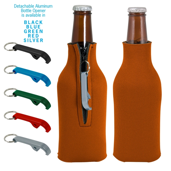 Zippered Bottle Coolie™ With Opener - Zippered Bottle Coolie™ With Opener - Image 24 of 27