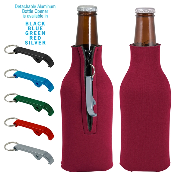 Zippered Bottle Coolie™ With Opener - Zippered Bottle Coolie™ With Opener - Image 26 of 27
