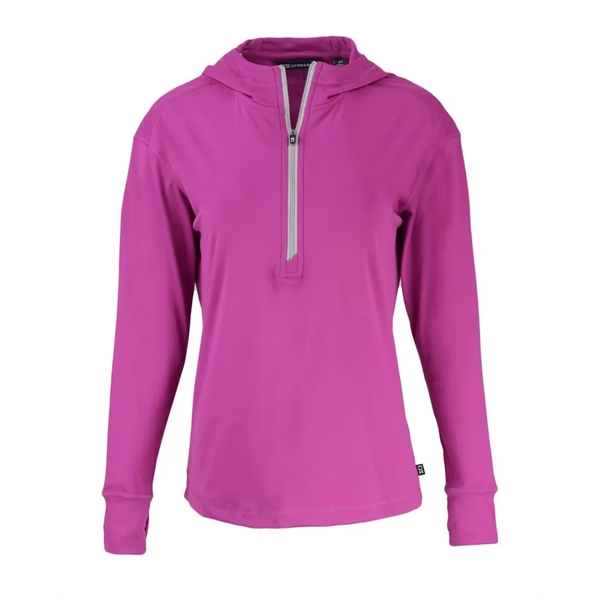 Cutter & Buck Daybreak Eco Recycled Womens Half Zip Hoodie - Cutter & Buck Daybreak Eco Recycled Womens Half Zip Hoodie - Image 3 of 13