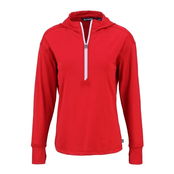 Cutter & Buck Daybreak Eco Recycled Womens Half Zip Hoodie - Cutter & Buck Daybreak Eco Recycled Womens Half Zip Hoodie - Image 6 of 13