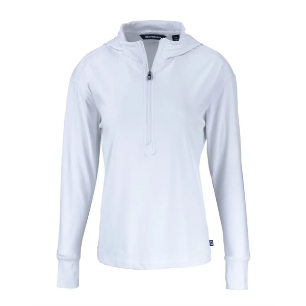 Cutter & Buck Daybreak Eco Recycled Womens Half Zip Hoodie - Cutter & Buck Daybreak Eco Recycled Womens Half Zip Hoodie - Image 8 of 13