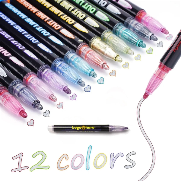 12 Colors Outline Markers - 12 Colors Outline Markers - Image 0 of 3
