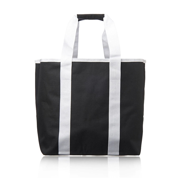 Large Polyester Shopping Tote Bag W/ Handles - Large Polyester Shopping Tote Bag W/ Handles - Image 2 of 4