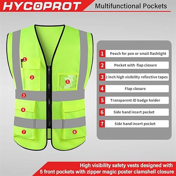 ANSI/ISEA Standards High Visibility Reflective Safety Vest - ANSI/ISEA Standards High Visibility Reflective Safety Vest - Image 1 of 4