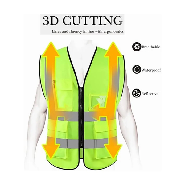 ANSI/ISEA Standards High Visibility Reflective Safety Vest - ANSI/ISEA Standards High Visibility Reflective Safety Vest - Image 3 of 4