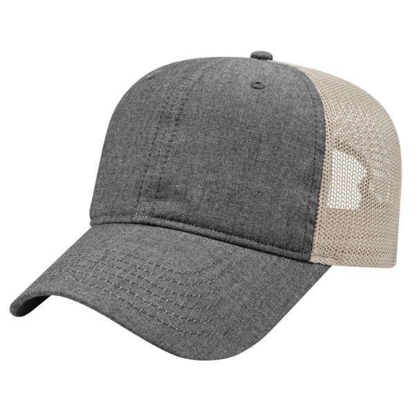 Unstructured Chambray with Soft Mesh Back Cap - Unstructured Chambray with Soft Mesh Back Cap - Image 2 of 3