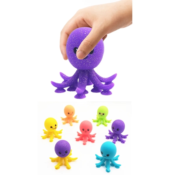 Soft Octopus Squishy Stress Balls With Suction Cups - Soft Octopus Squishy Stress Balls With Suction Cups - Image 1 of 1