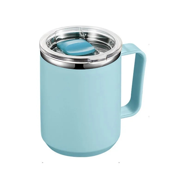 15 Oz Stainless Steel Coffee Mug Tumbler with Handle - 15 Oz Stainless Steel Coffee Mug Tumbler with Handle - Image 6 of 9