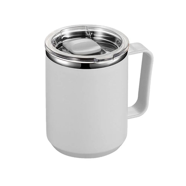 15 Oz Stainless Steel Coffee Mug Tumbler with Handle - 15 Oz Stainless Steel Coffee Mug Tumbler with Handle - Image 8 of 9