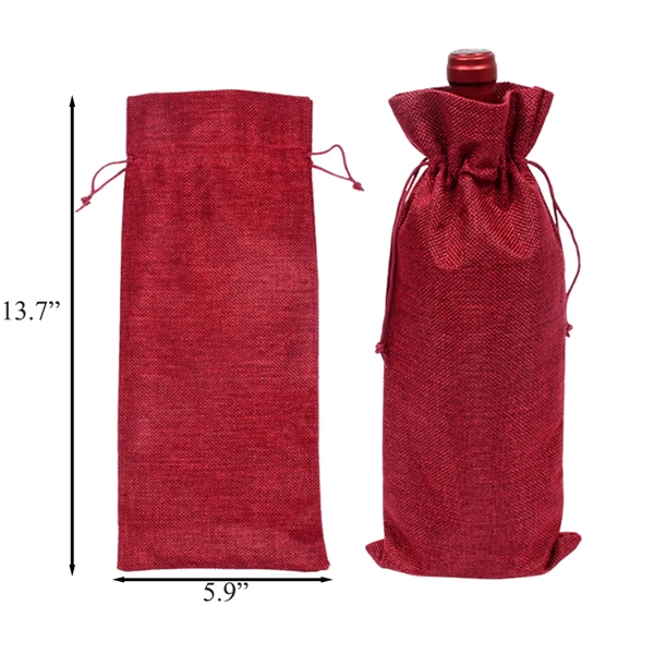 Reusable Wine Gift Bags With Drawstrings - Reusable Wine Gift Bags With Drawstrings - Image 1 of 1