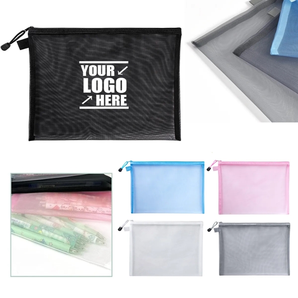 A5 Mesh Zipper Pouch - A5 Mesh Zipper Pouch - Image 0 of 3