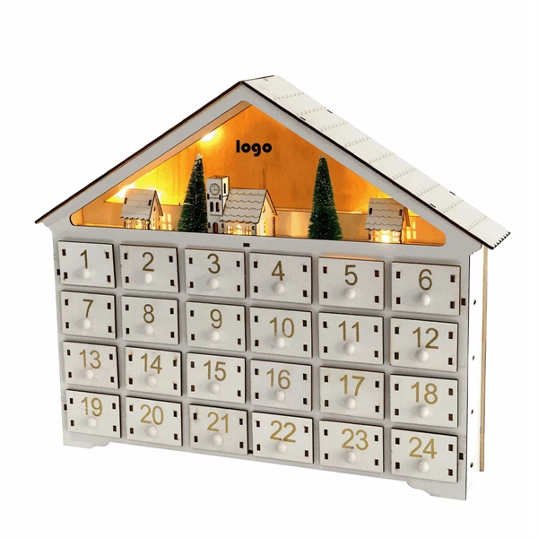 Winter White Village House Calendar Christmas Decoration - Winter White Village House Calendar Christmas Decoration - Image 0 of 4