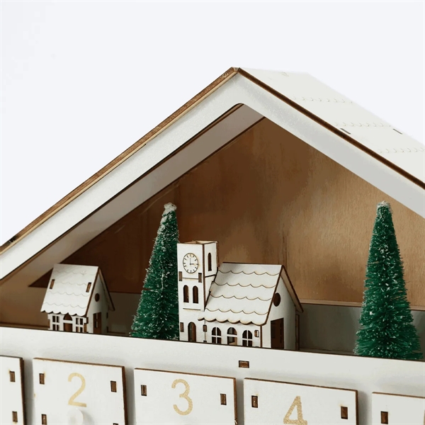 Winter White Village House Calendar Christmas Decoration - Winter White Village House Calendar Christmas Decoration - Image 2 of 4