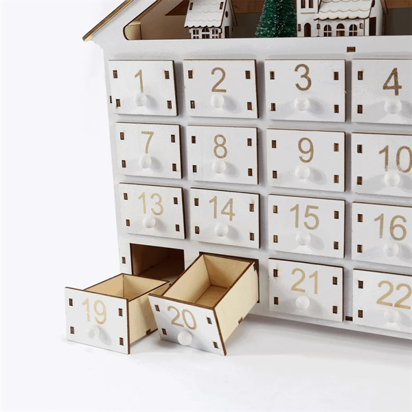 Winter White Village House Calendar Christmas Decoration - Winter White Village House Calendar Christmas Decoration - Image 3 of 4