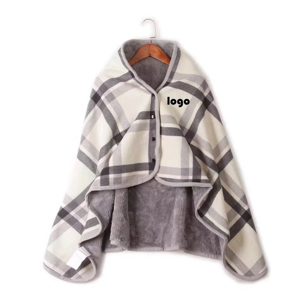 Women's Flannel Shawl Wrap Blanket - Women's Flannel Shawl Wrap Blanket - Image 0 of 4