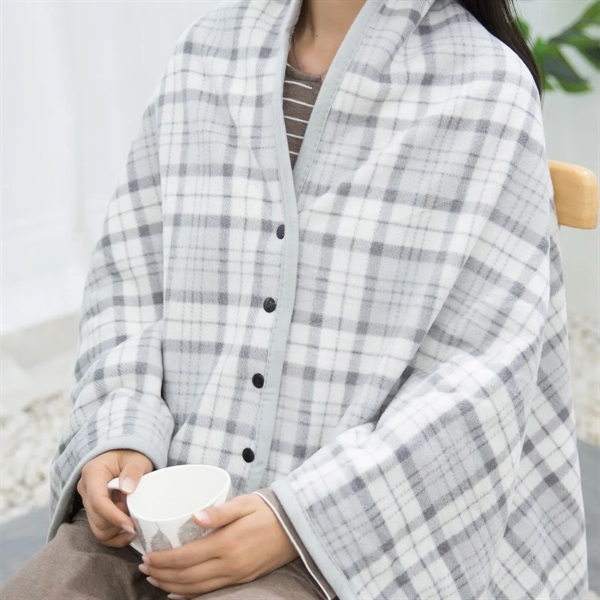 Women's Flannel Shawl Wrap Blanket - Women's Flannel Shawl Wrap Blanket - Image 4 of 4