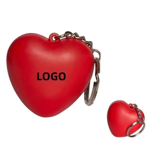 Heart Shape Stress Ball Keychain - Heart Shape Stress Ball Keychain - Image 0 of 3