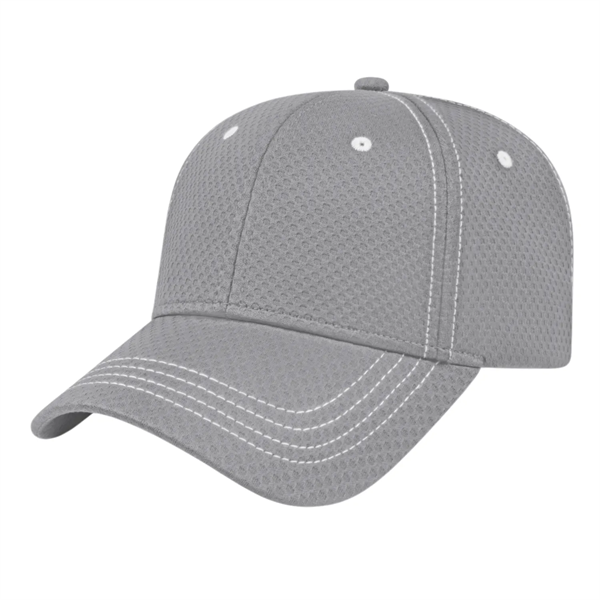 Soft Textured Polyester Mesh Cap - Soft Textured Polyester Mesh Cap - Image 4 of 6