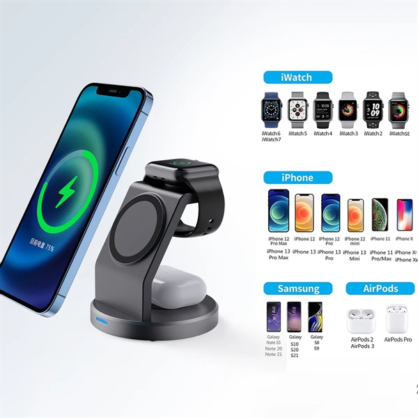 3 In 1 Magnetic Wireless Charging Station - 3 In 1 Magnetic Wireless Charging Station - Image 3 of 3