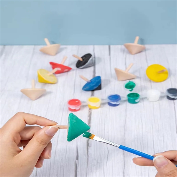 Mini Wooden Classic Spin Tops Toys - Mini Wooden Classic Spin Tops Toys - Image 1 of 3