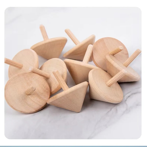 Mini Wooden Classic Spin Tops Toys - Mini Wooden Classic Spin Tops Toys - Image 3 of 3